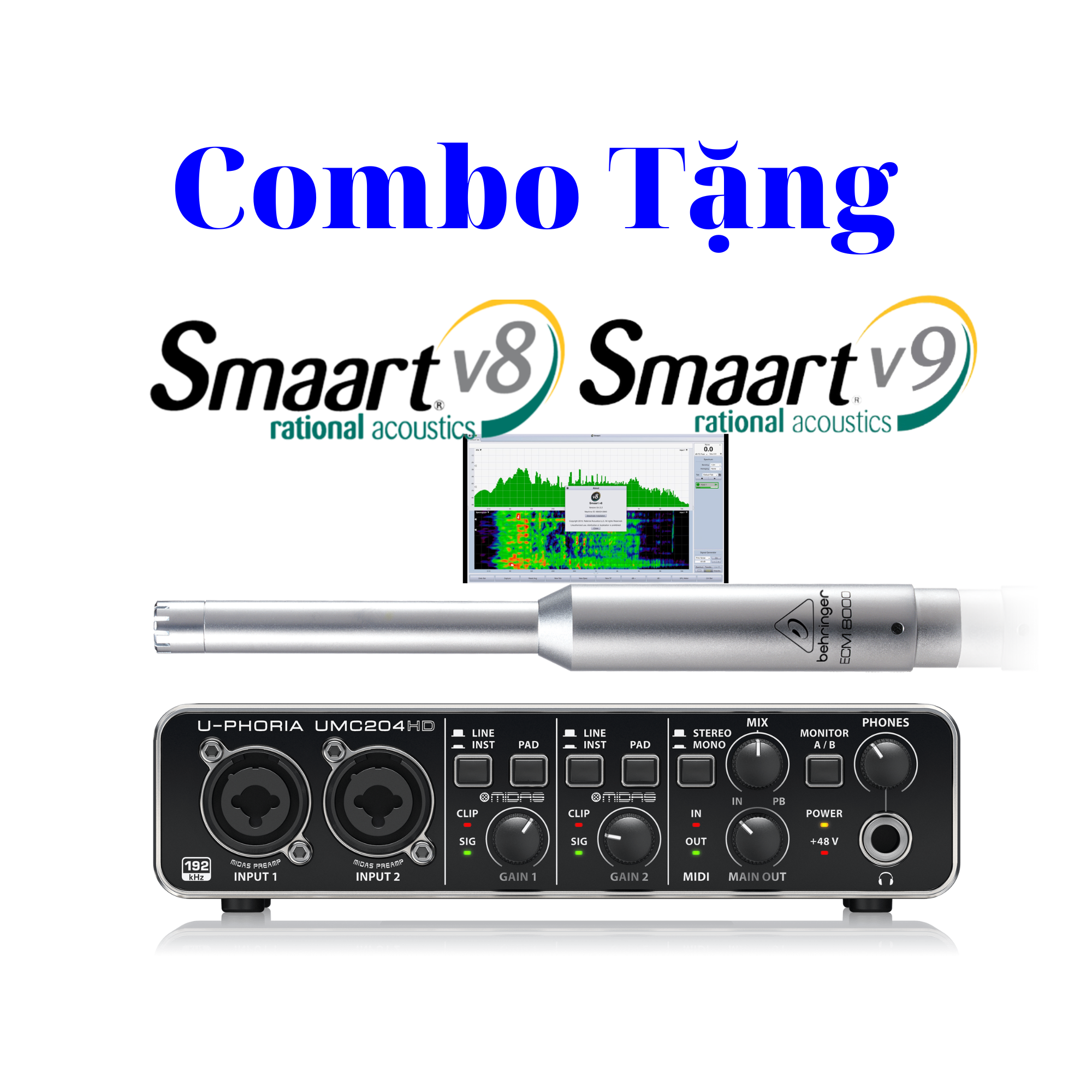 Bộ Combo Soundcard RTA Đo Kiểm Âm Thanh Tặng Kèm Phần Mềm Smaartlive V.8